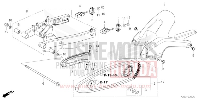 SWINGARM for MSX GROM A PEARL HORIZON WHITE (NHB61) from 2024
